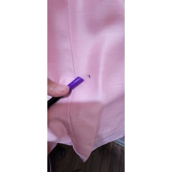 Vintage 60's Pink Straight Maxi Dress w/ Matching Sleeveless Duster - Picture 10 of 11